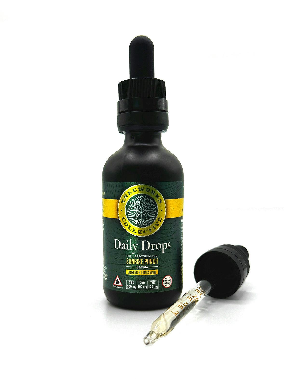 DAILY DROPS - SATIVA - 700MG TAC (500MG CBG : 100MG CBD : 100MG THC) | RSO TINCTURE | 100MG