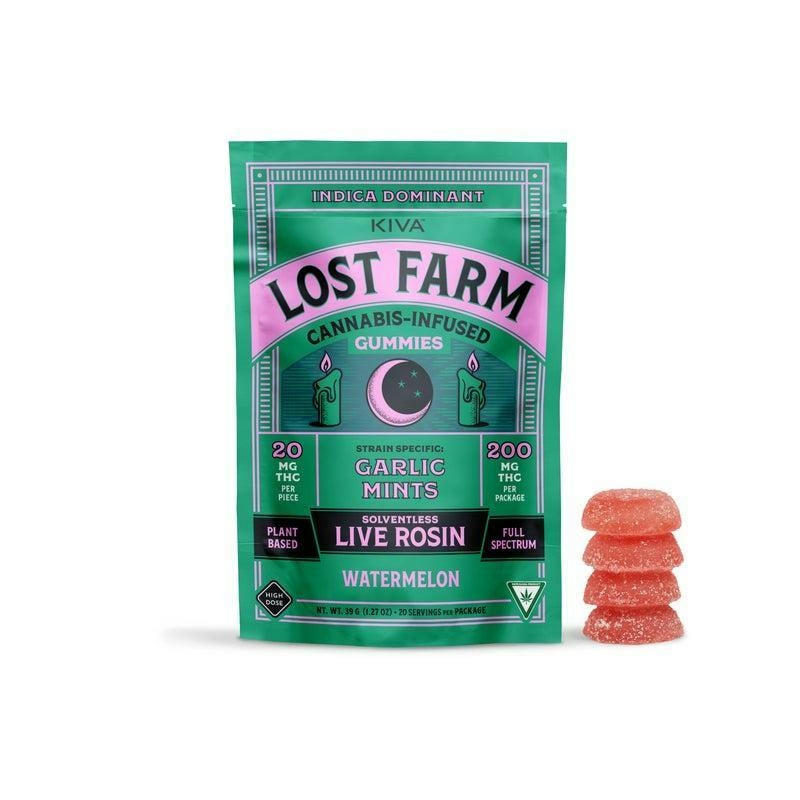 LOST FARM Watermelon X Garlic Mints | Live Rosin Gummies - 200mg