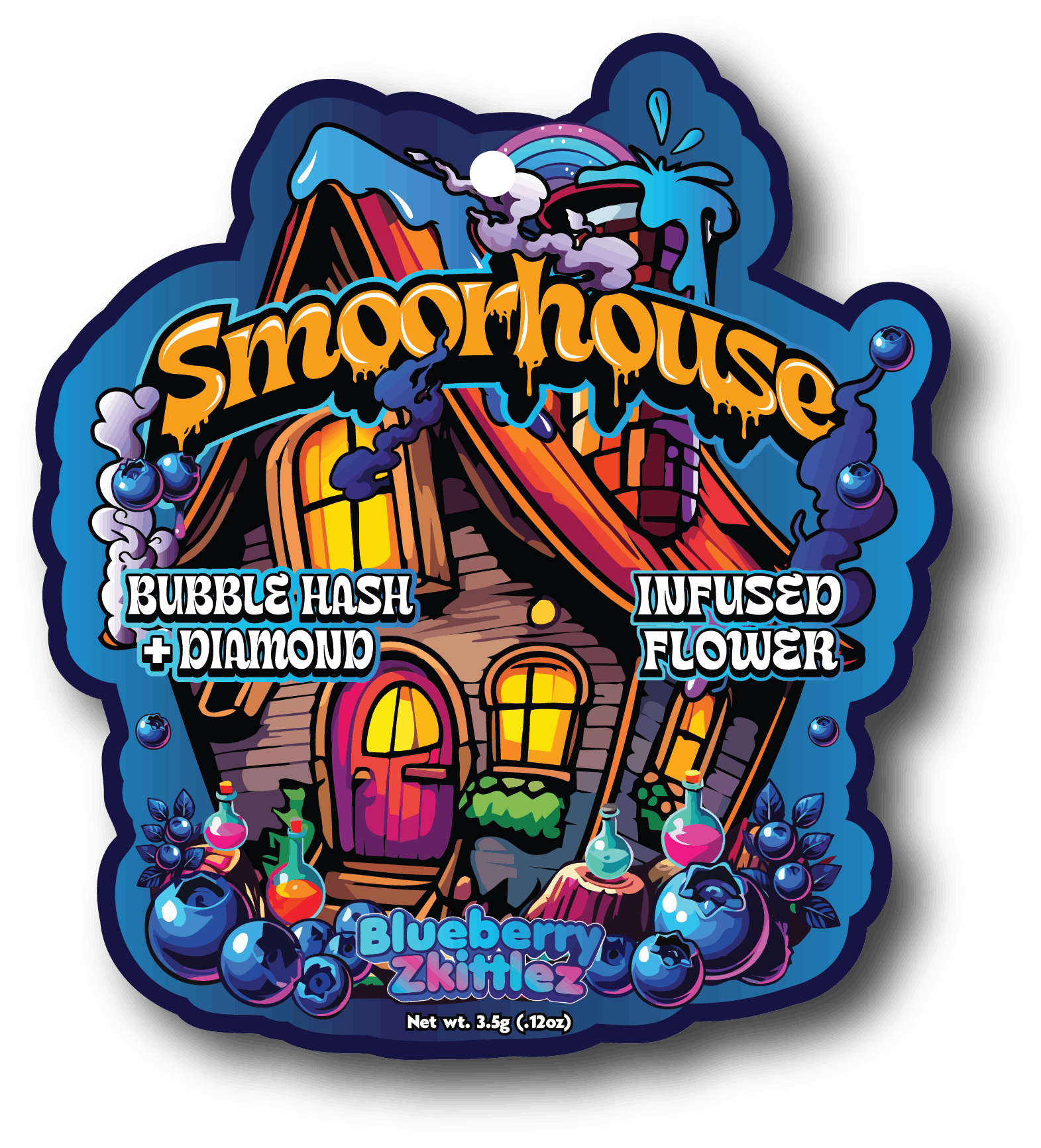SMOORHOUSE Blueberry Zkittlez | Bubble Hash & Diamond Infused