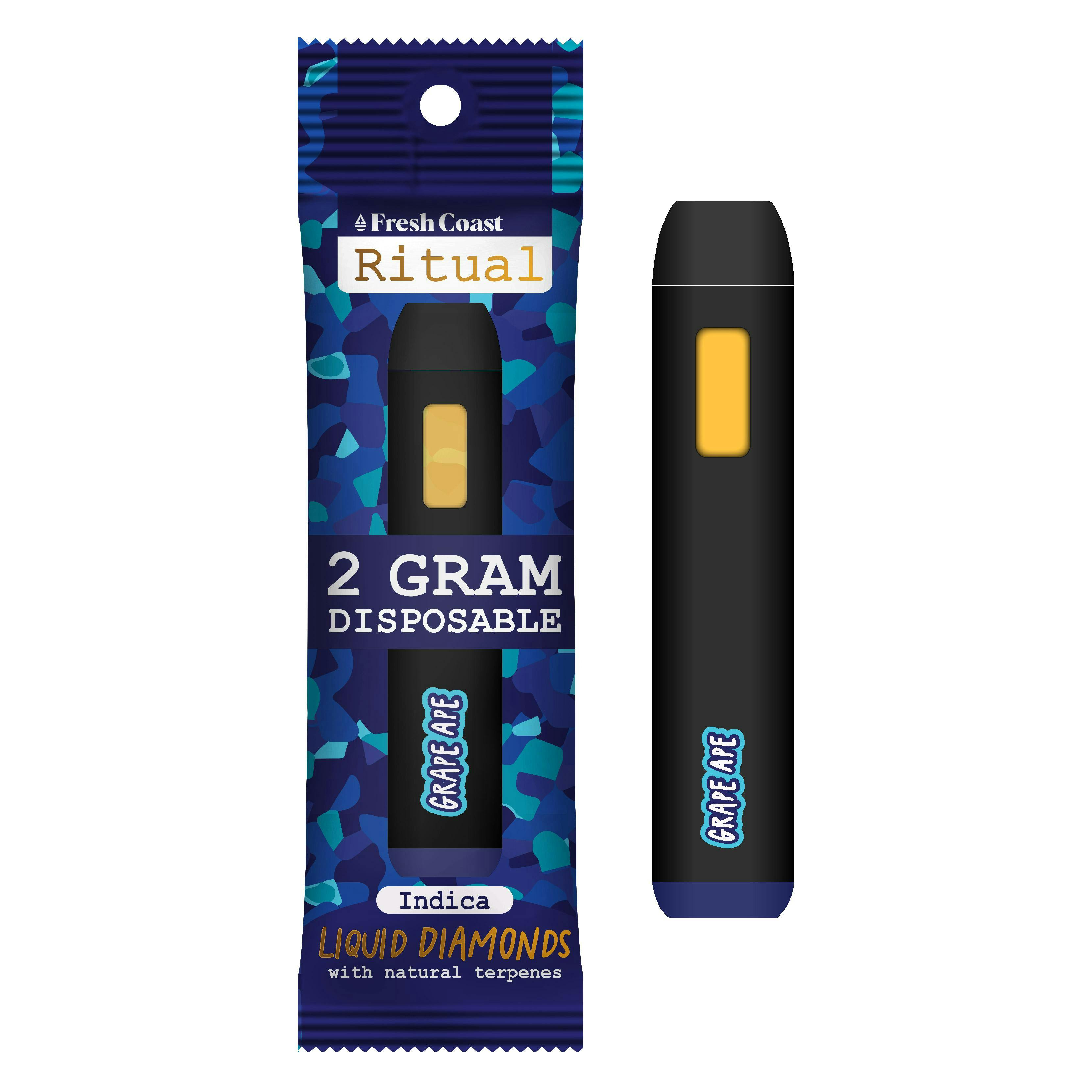 RITUAL Grape Ape | Liquid Diamonds Disposable Vape - 2g for Sale in Iron  Mountain, MI | RiZE Dispensary