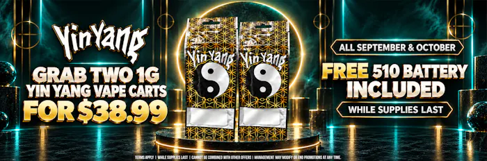 Yin Yang 1G Vape Cartridge on Sale 2@@38.99 (Free)
