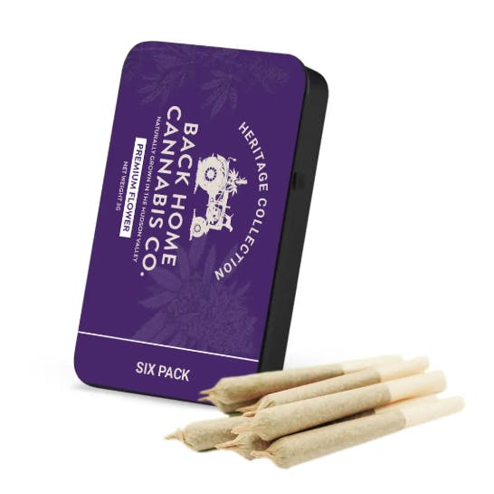 Back Home Cannabis | Gorilla Glue | 6 pack Prerolls | Hybrid | 3g