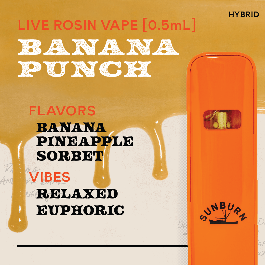 Banana Punch 0.5g Live Rosin Disposable Vape - 