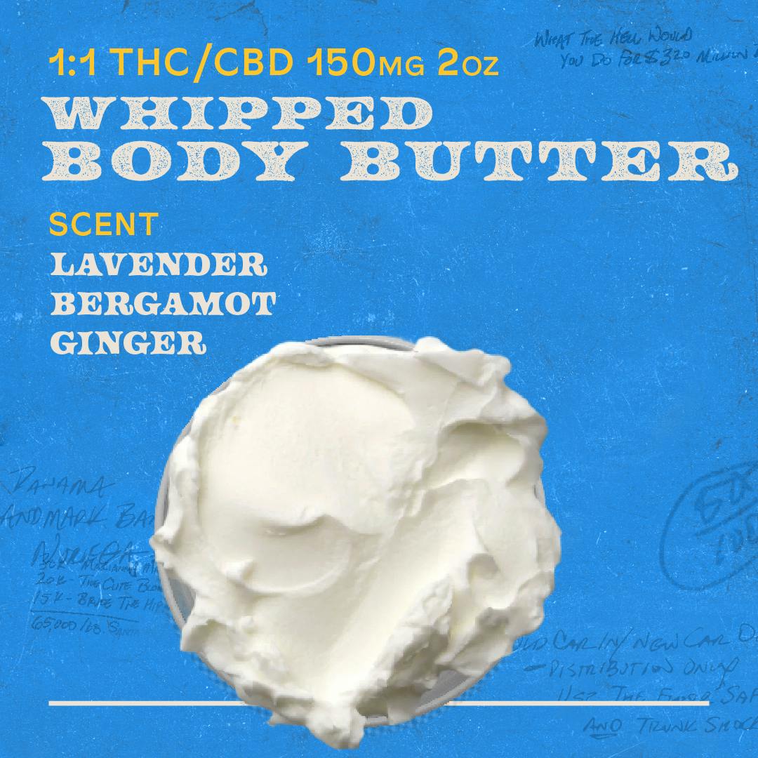 1:1 150mg Whipped Body Butter Hybrid - 
