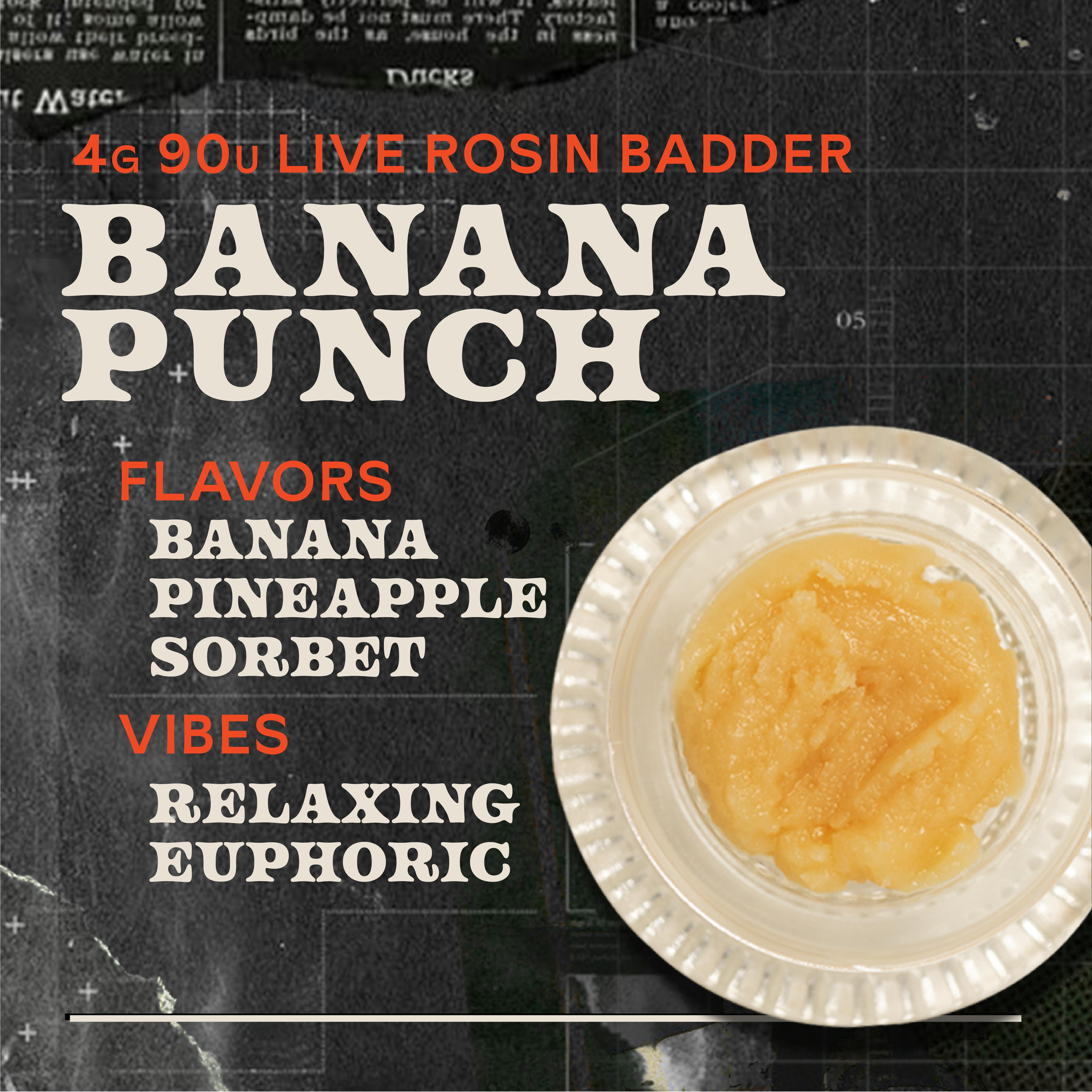 Banana Punch 4g Live Rosin Badder - 