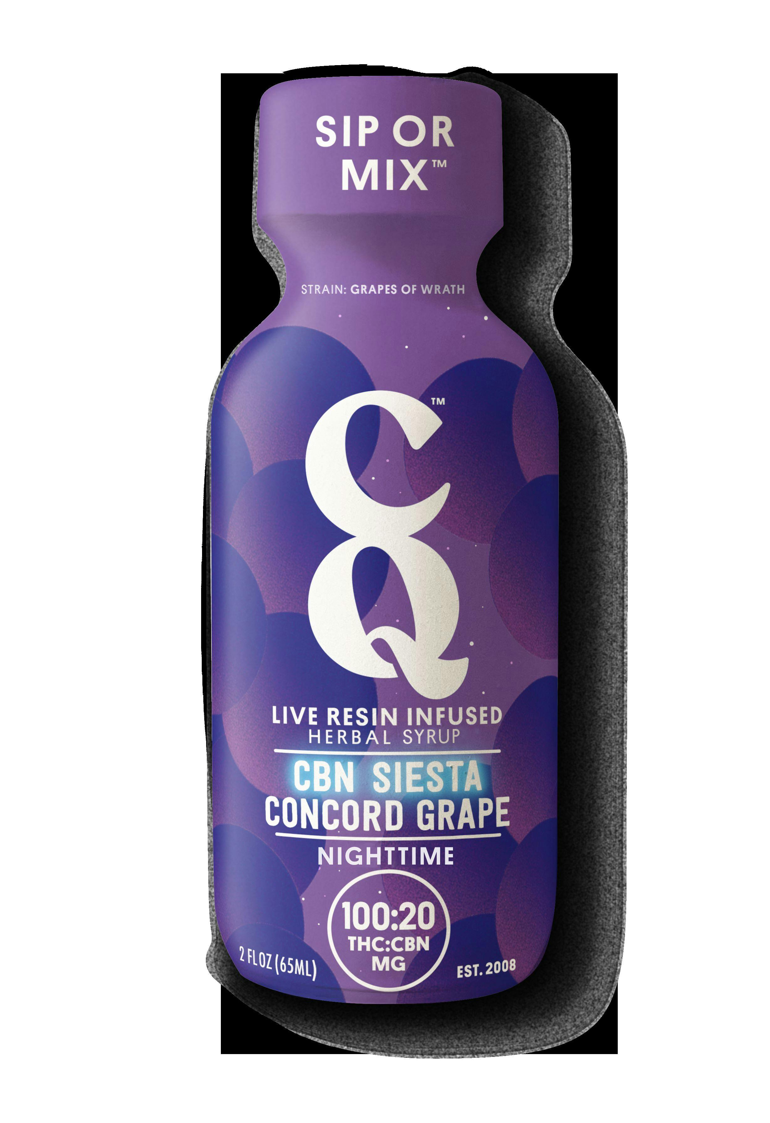 CQ Concord Grape Live Resin 2oz 100mg THC/20mg CBN - 100mg (Indica