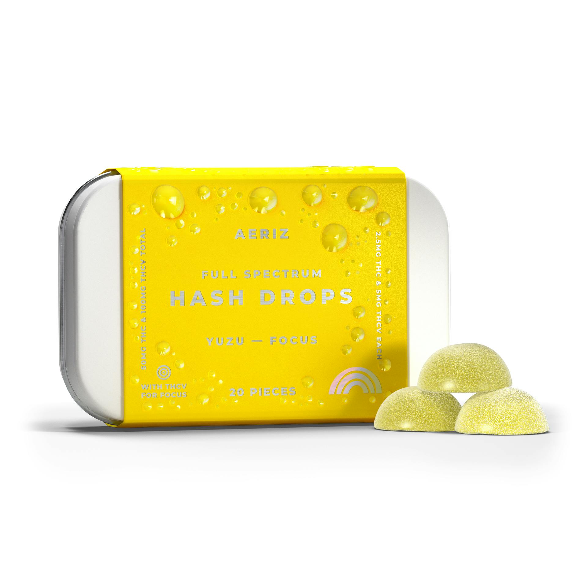 ♡Hazu♡ aeriz Yuzu Focus Gummy Hash Drops 20pk 50mg THC/100mg THCv