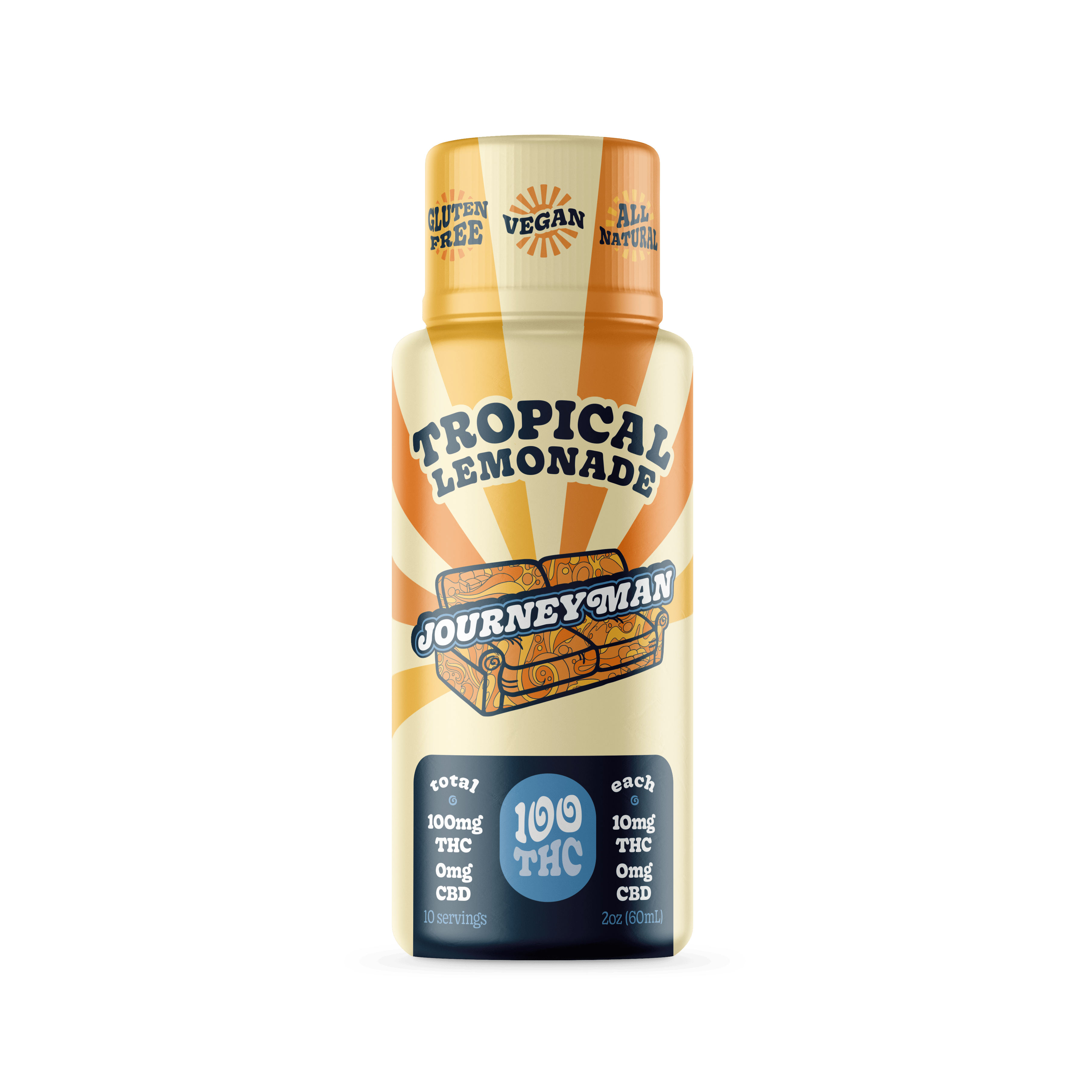 Journeyman Tropical Lemonade 2oz 100mg - 100mg (Hybrid) Beverages
