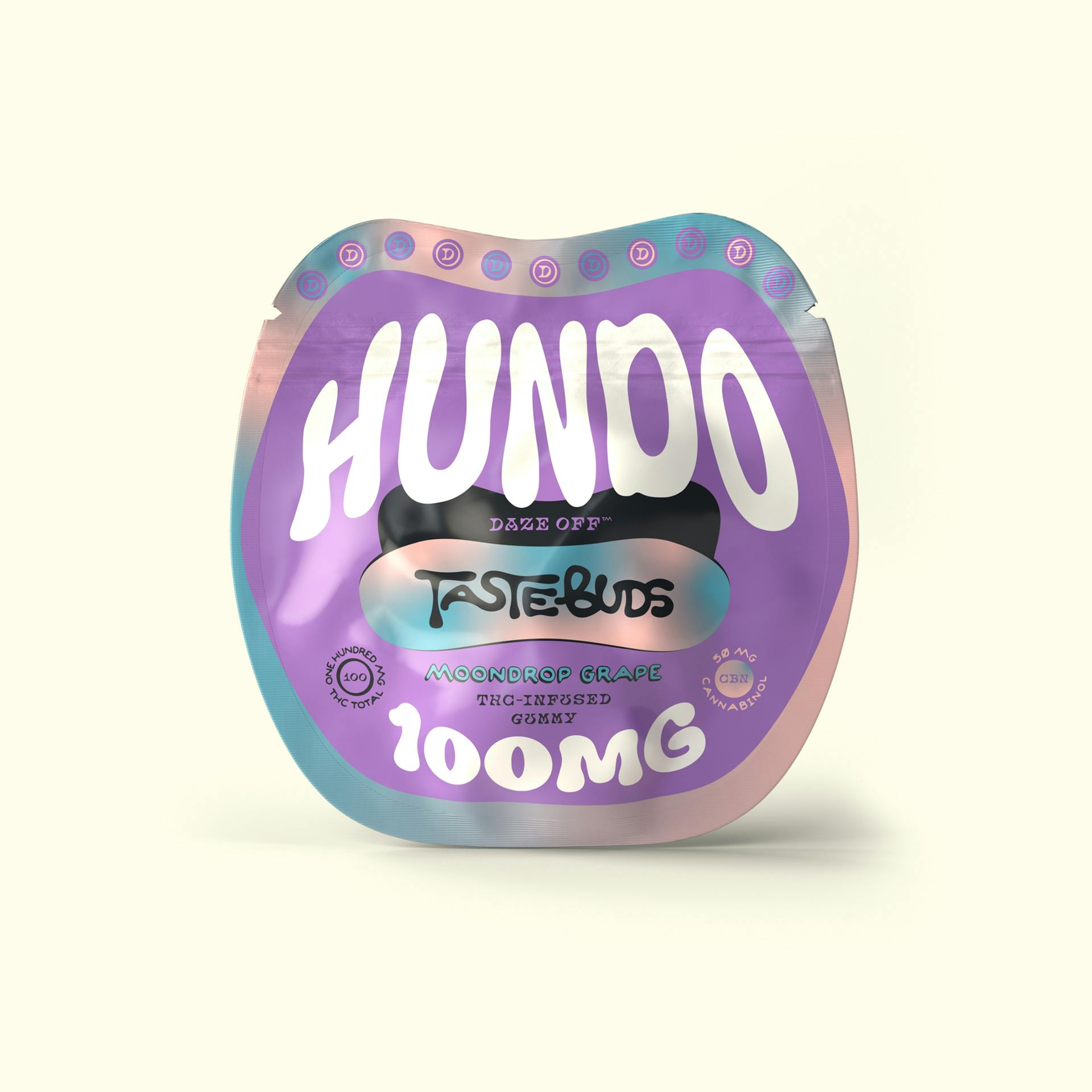 Daze Off Moondrop Grape Hundo Taste Buds 1pk 100mg THC/50mg CBN