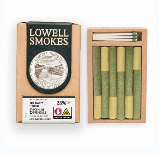 LOWELL THE HAPPY BLEND HYBRID PRE ROLL 6pk