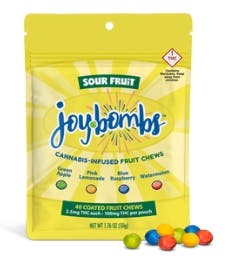 SOUR FRUIT JOY BOMBS 100MG GUMMY