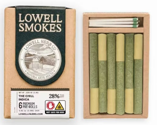LOWELL-THE CHILL INDICA BLEND-PRE ROLLS 6PK