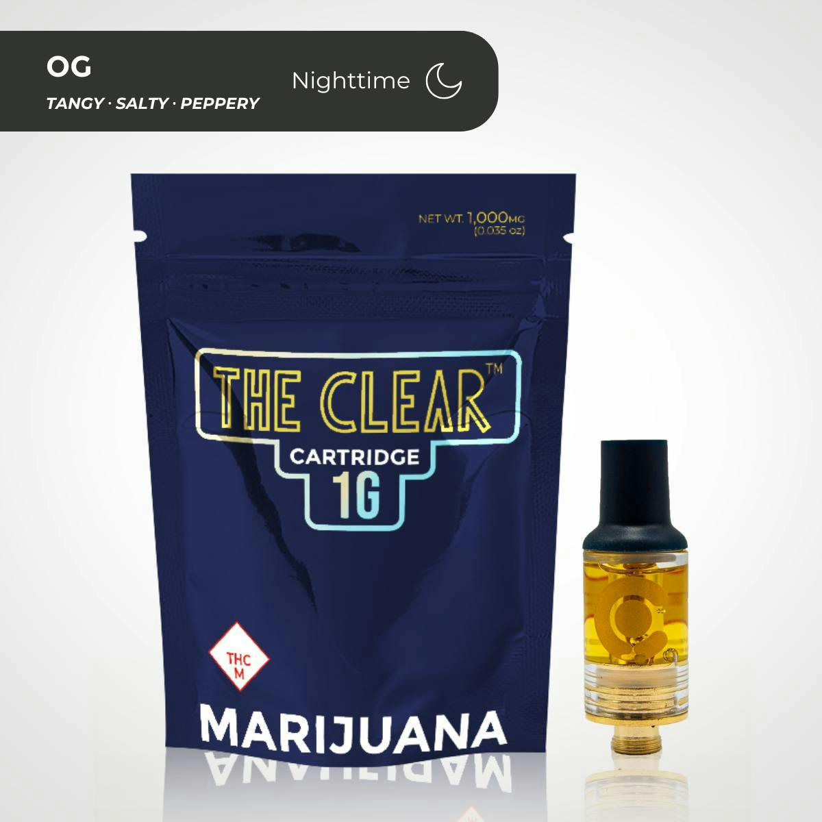 OG THE CLEAR 1G VAPE CART