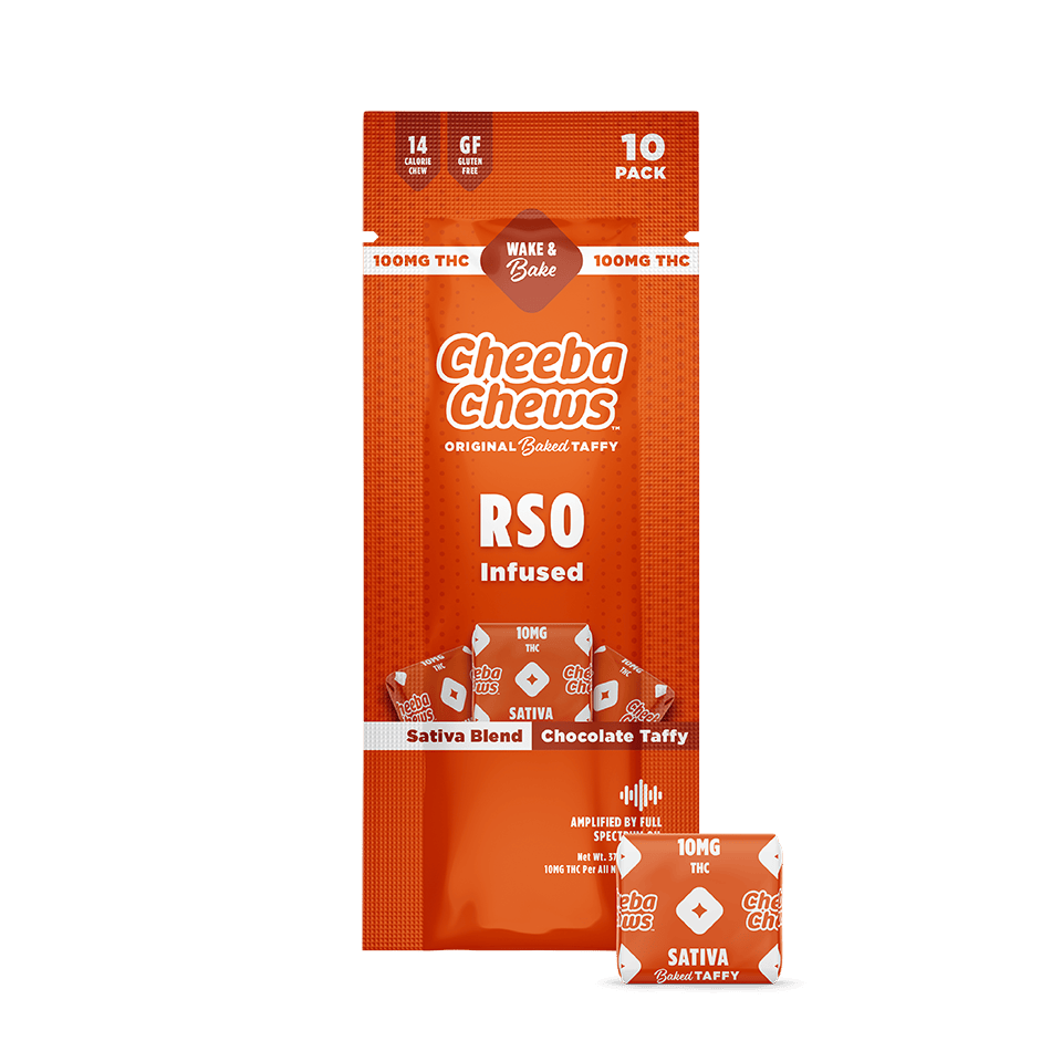RSO TAFFY SATIVA CHOCOLATE CHEEBA CHEWS 100MG