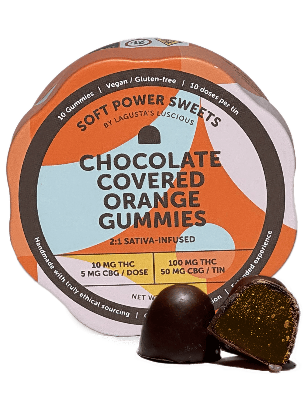SPS | Chocolate Covered Gummy | Orange Sativa 2:1 CBG | 100mg