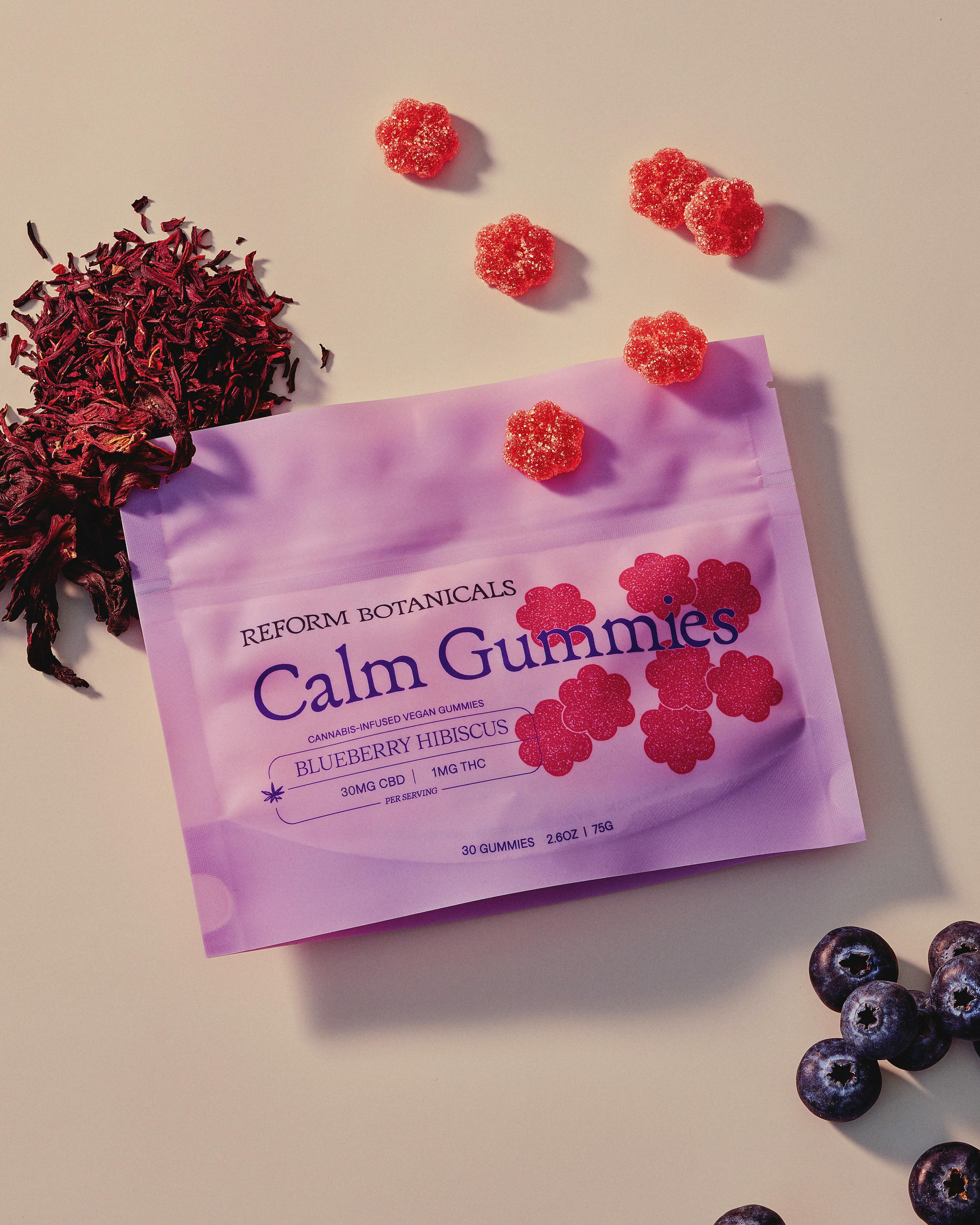 Reform Botanical | CBD Gummies | Calm Blueberry Hibiscus | 30mg