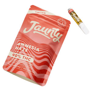 Jaunty | 510 Vape Cartridge | Amnesia Haze | Sativa | 1g - 1g | Vapes &  Carts | Jaunty | Long Island Cannabis Club (Rec)
