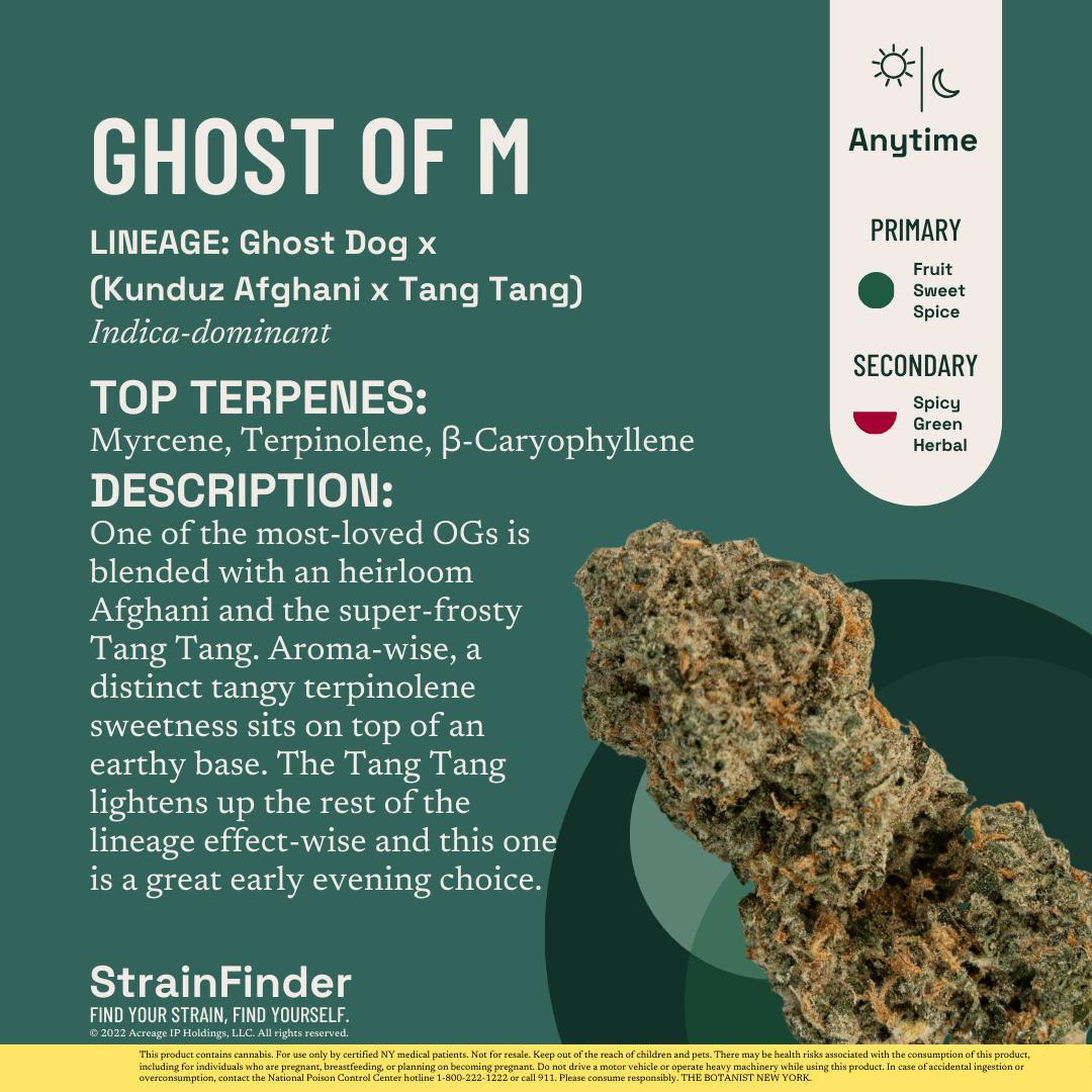 The Botanist | Flower | Ghost of M | Indica | 3.5g - 1/8oz in Deer Park