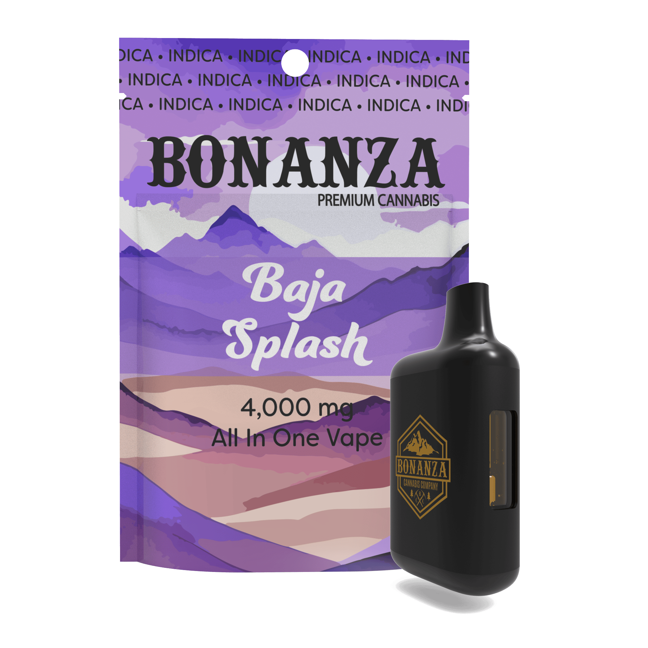 Bonanza | AIO Vape | Baja Splash | Indica | 4g - 4g | Vapes & Carts |  Bonanza | Long Island Cannabis Club (Rec)