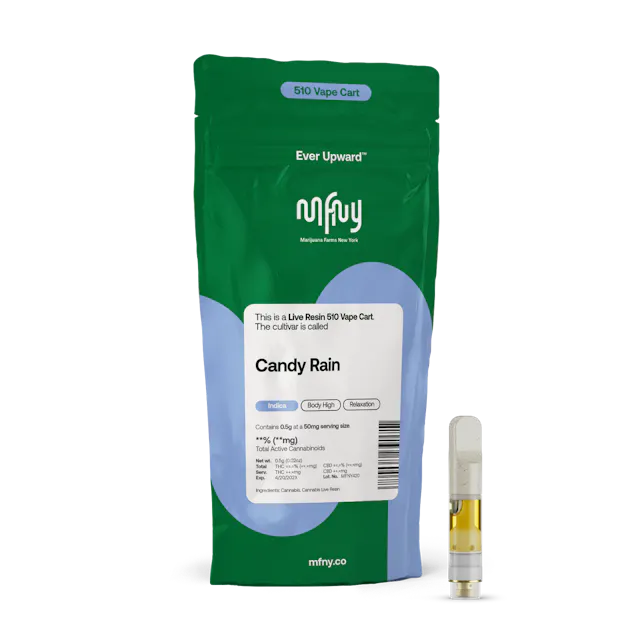 Mfny Candy Rain Live Resin Vape Cart, 0.5 g