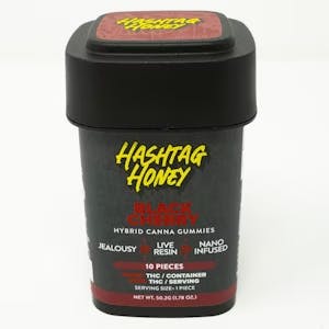 Hashtag Honey | Black Cherry - Jealousy | Gummy 10PK 100mg - 100mg