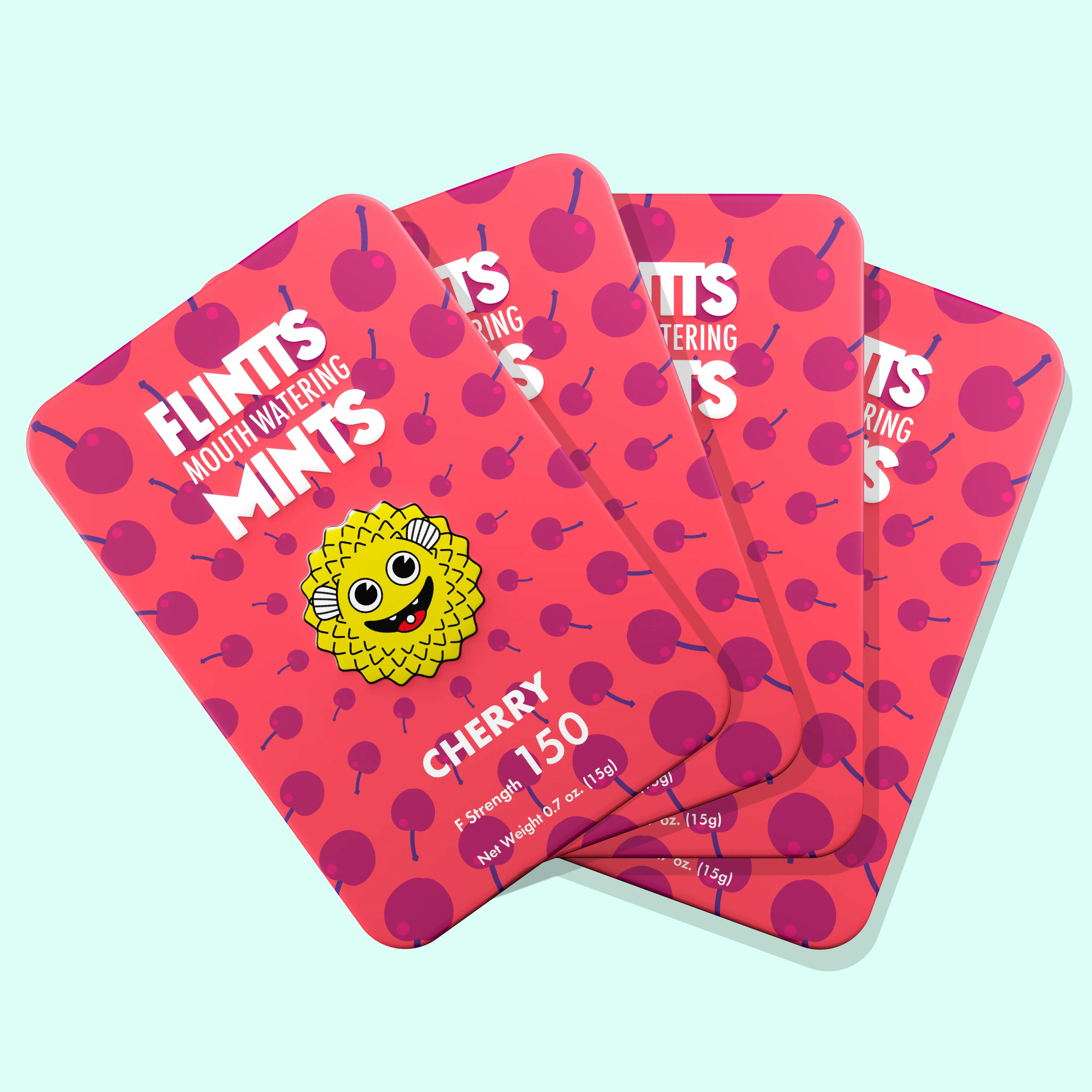Flintts Mints | Cherry | Non-THC Mouth Watering Mints | Non-THC