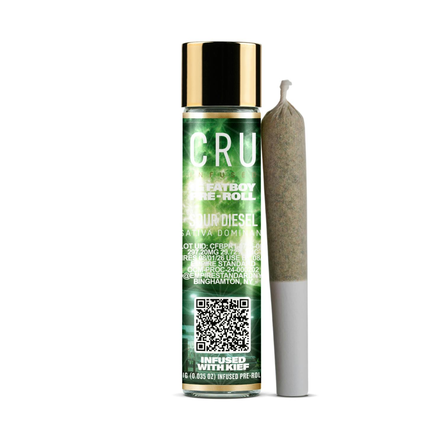 CRU | Sour Diesel Fat Boy | Infused Pre-Roll 1g