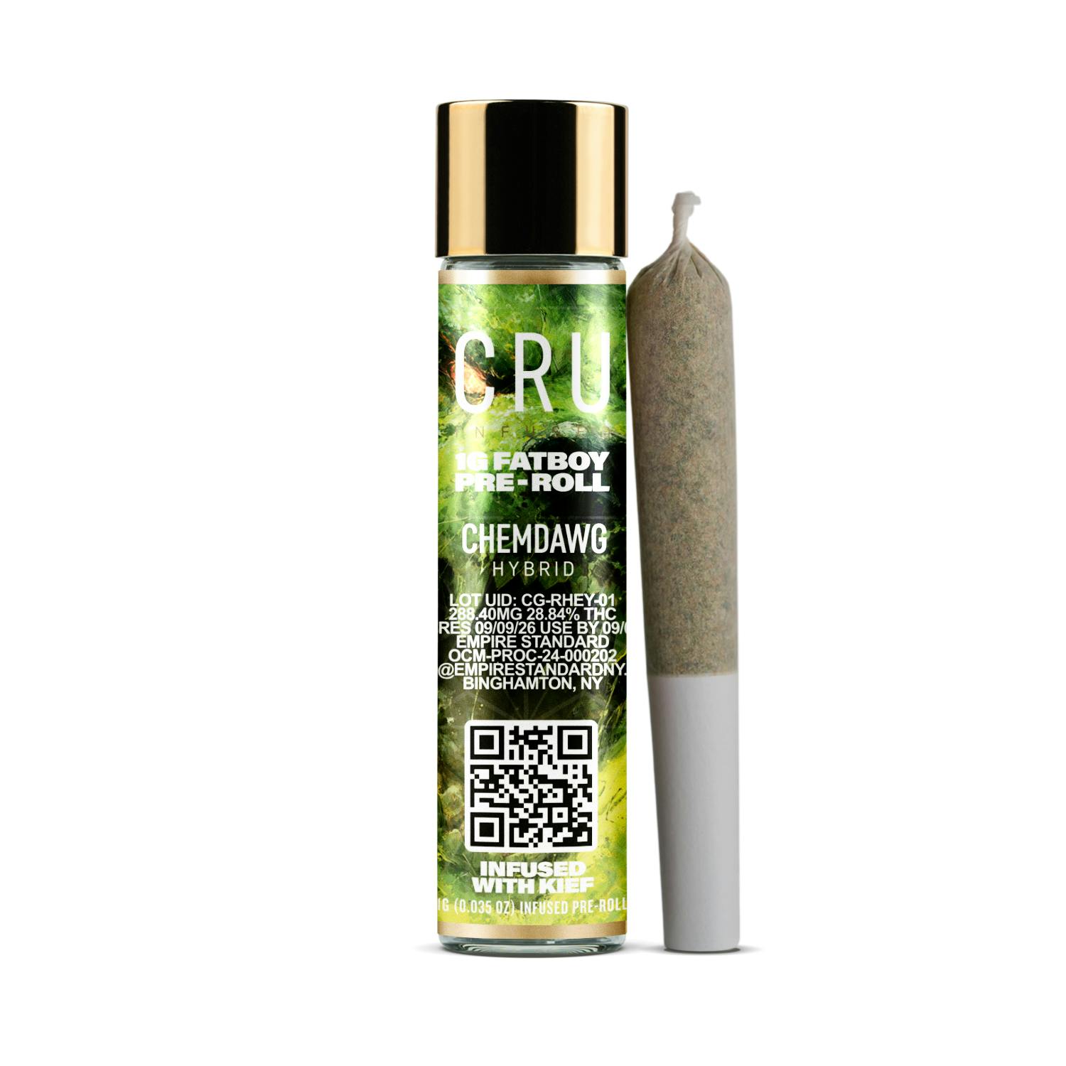 CRU | Chem Dawg Fat Boy | Infused Pre-Roll 1g