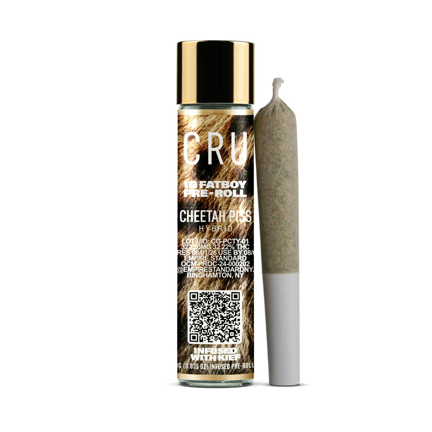 CRU | Cheetah Piss Fat Boy | Infused Pre-Roll 1g