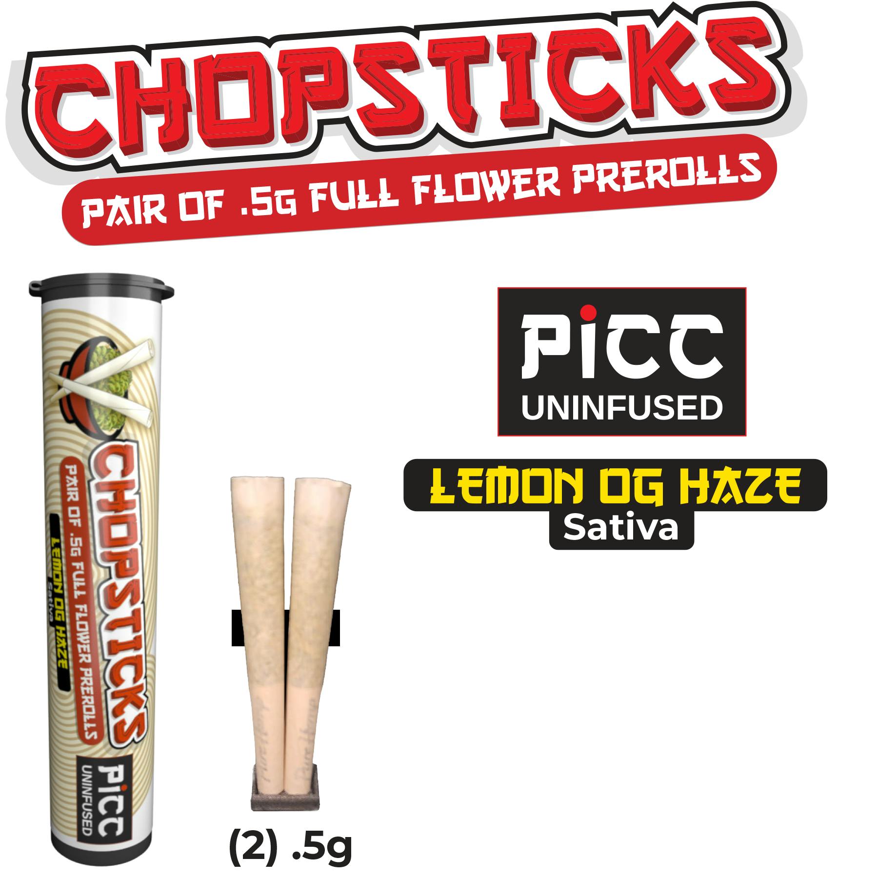 PICC Chopsticks | Lemon OG Haze | Pre-roll 2pk - 1g | Pre-rolls
