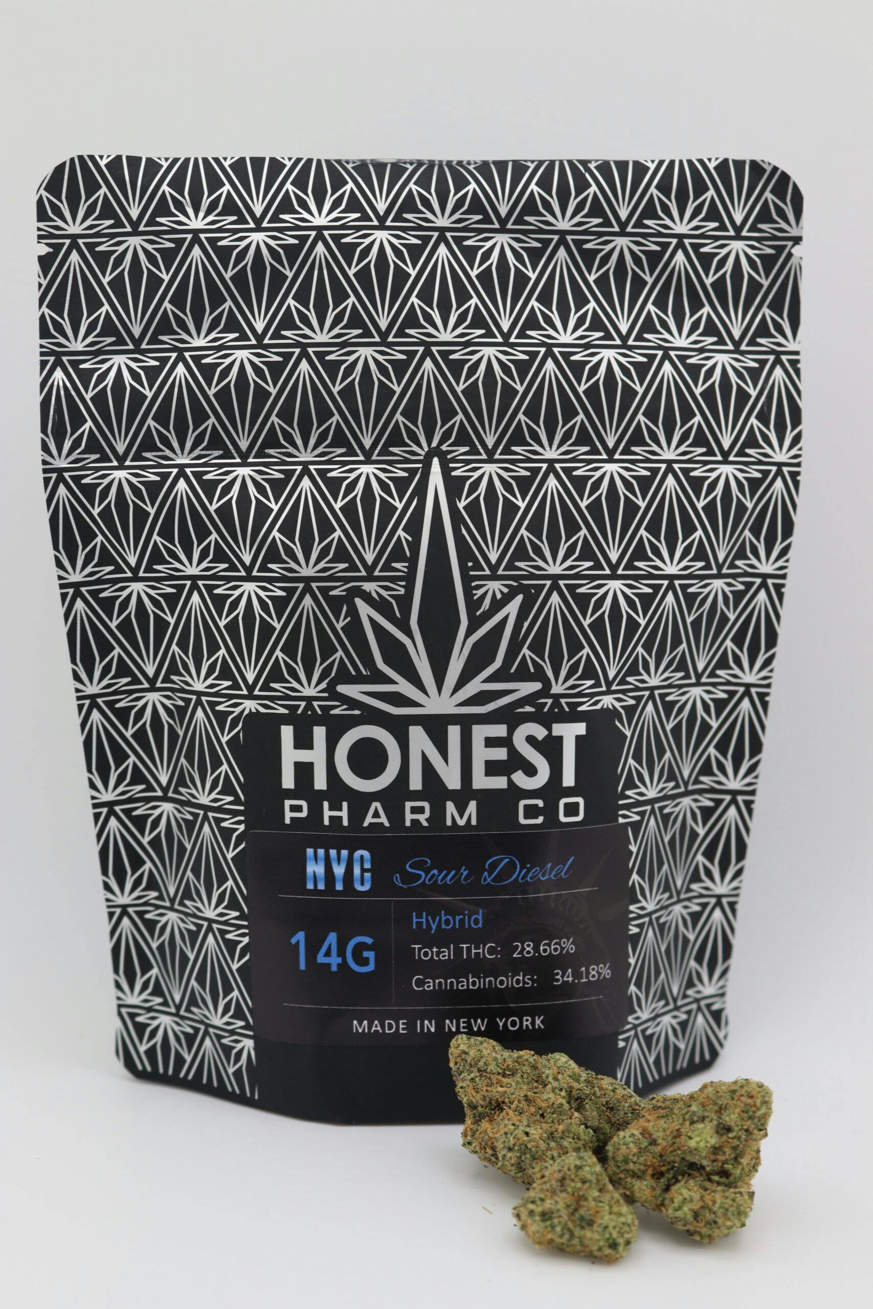 Honest Pharm Co | NYC Sour Diesel | Flower 14g - 14g | Flower