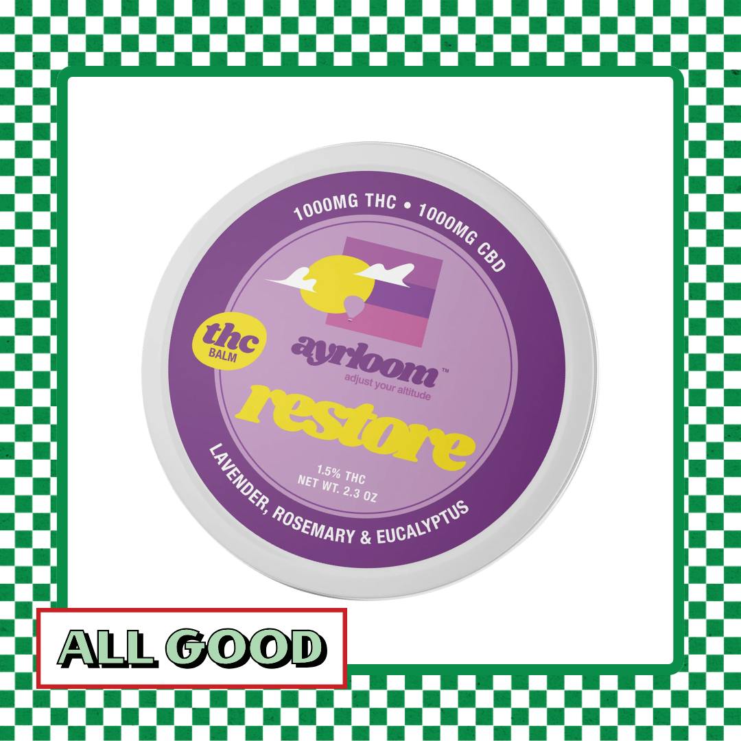 Ayrloom | 1,000mg 1:1 THC:CBD | Restore Balm | 2.3oz