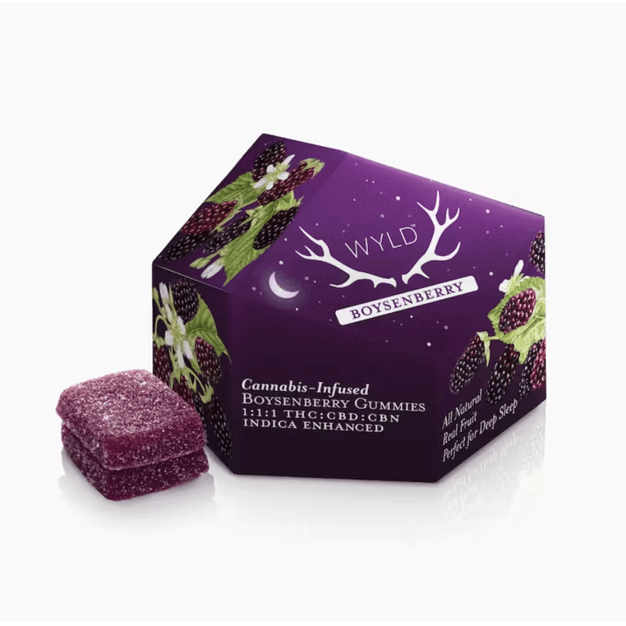 Wyld: Boysenberry Gummies 1:1:1 CBN:CBD