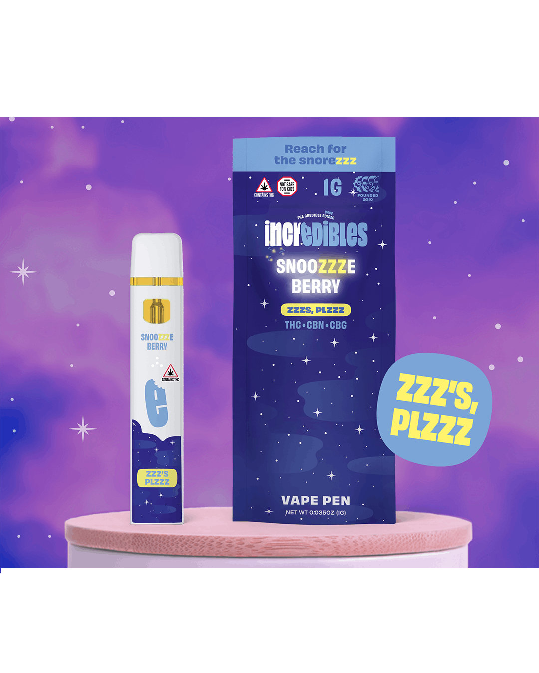 Snoozzze Berry | THC:CBG:CBN | Disposable | 1g