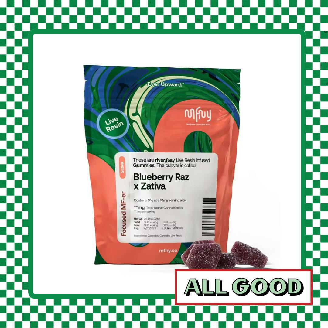 MFNY | Blueberry Raz x Zativa | Resin Gummies | 100mg