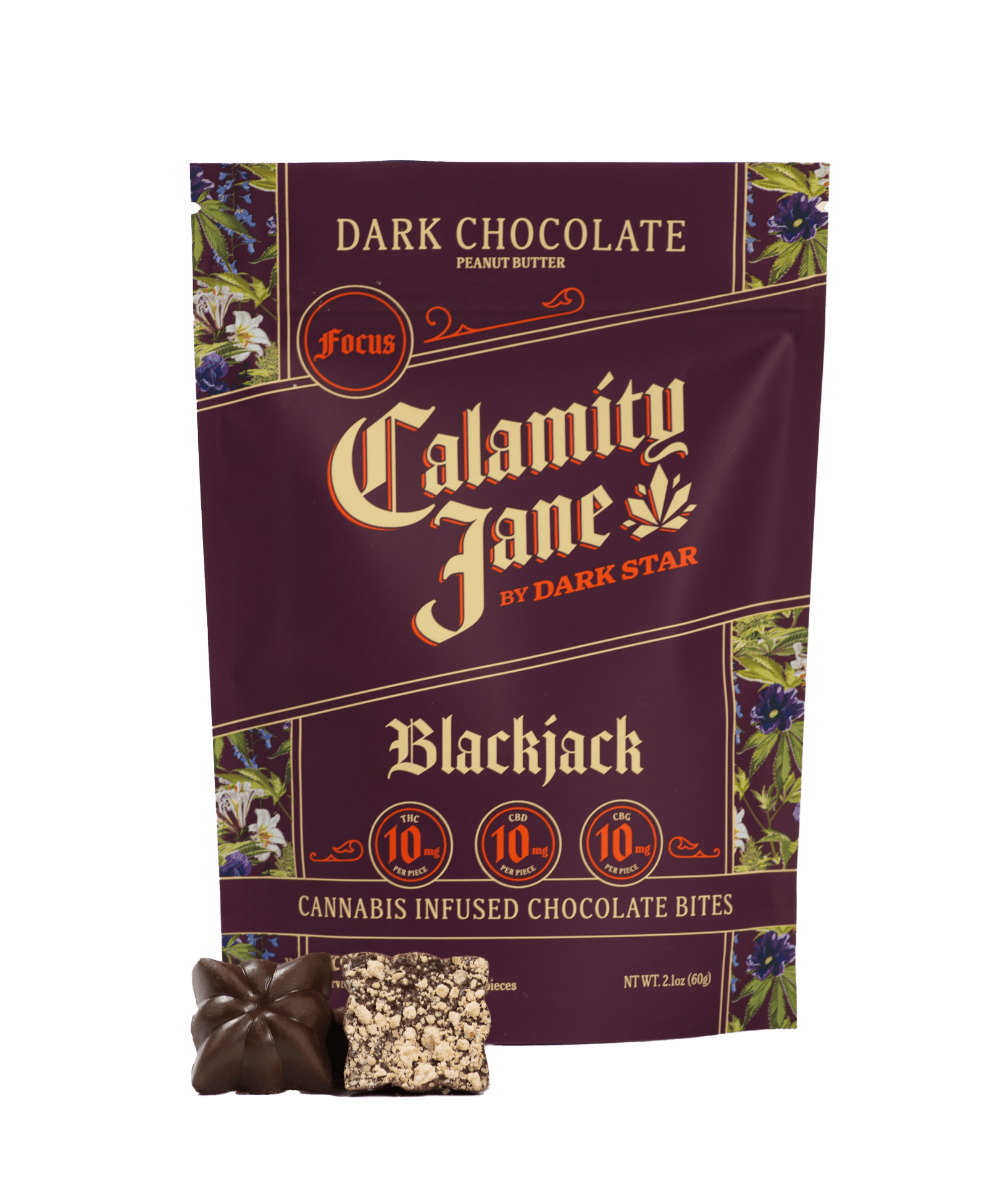 Calamity Jane | Blackjack | Dark Chocolate w/ Peanut Butter