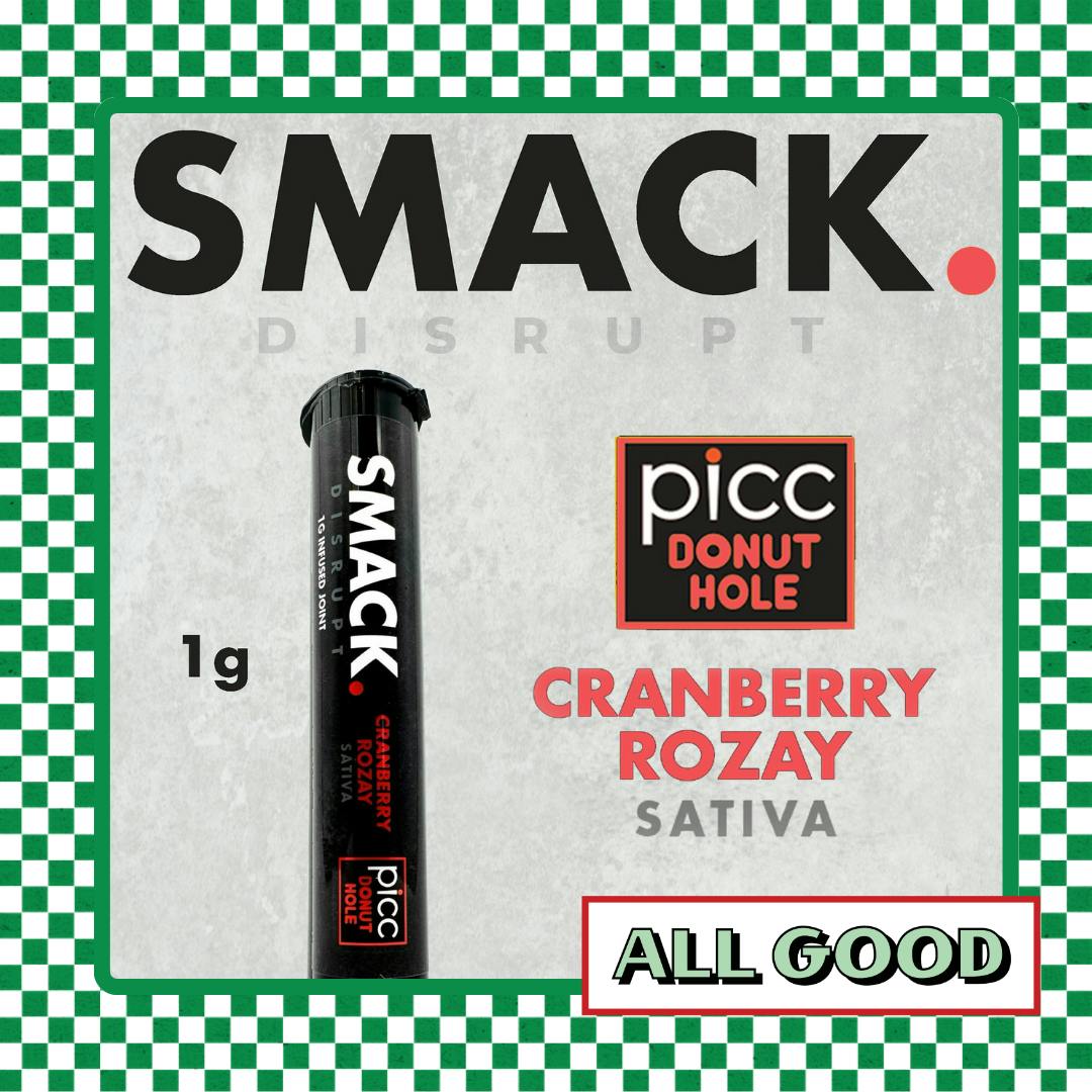 SMACK. | Cranberry Rozay | Infused Pre-roll | Sativa | 1g