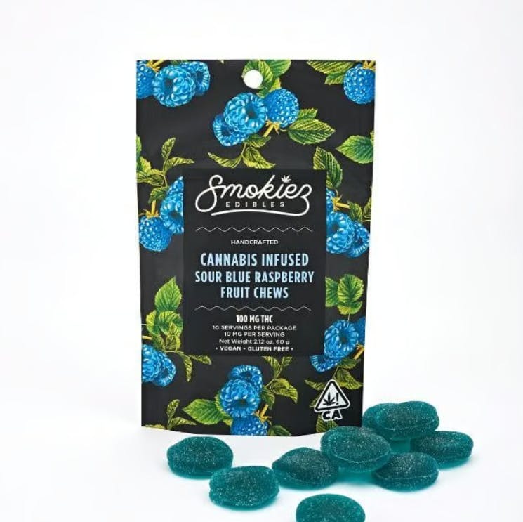Indica | Sour Blue Raspberry Gummies 10pk | 100mg