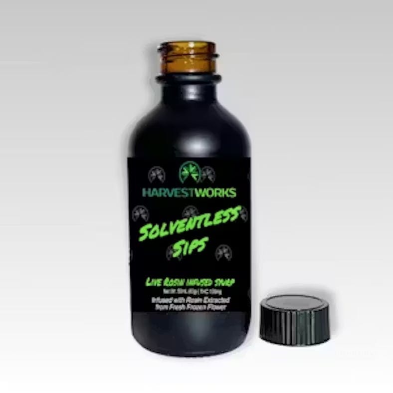 Harvest Works Solventless Sips Sugar Free Chocolate Peppermint - 100mg Live Rosin Infused Syrup