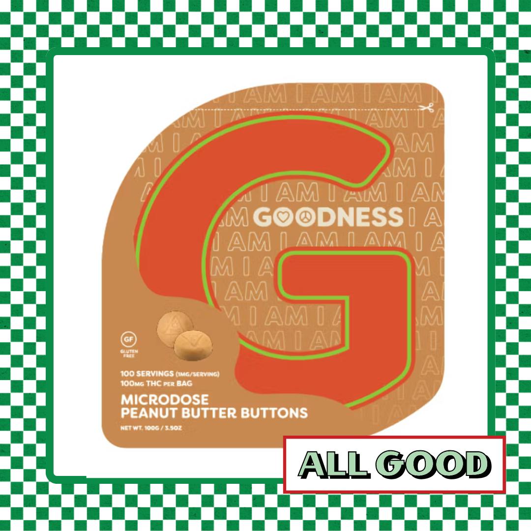 I am Goodness | MICRODOSE 1mg Peanut Butter Buttons | 100mg