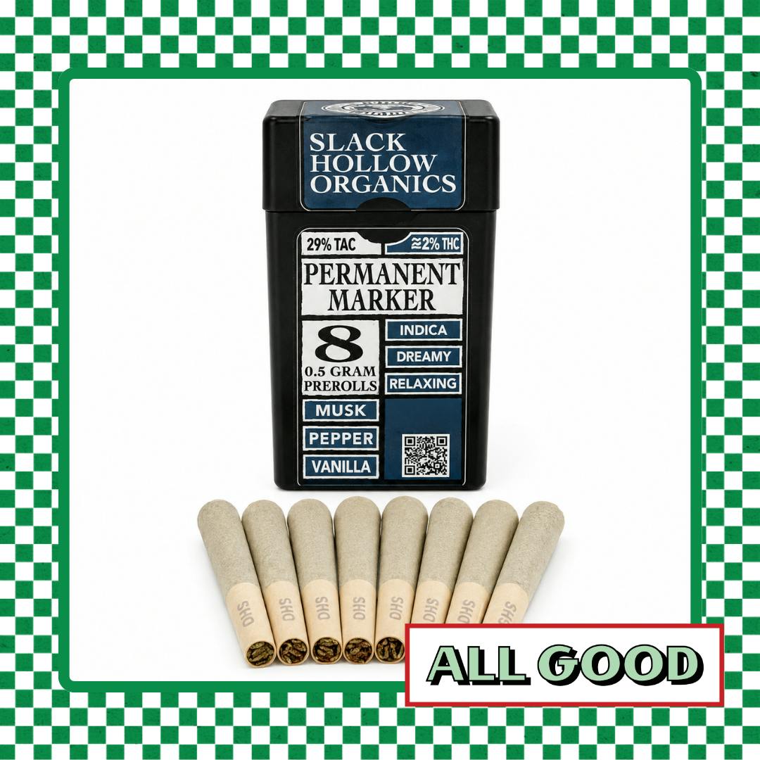 Slack Hollow | Permanent Marker | 8pk Preroll | Indica | 4g