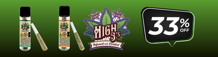 High 5's .8g Infused Pre Roll 33% off