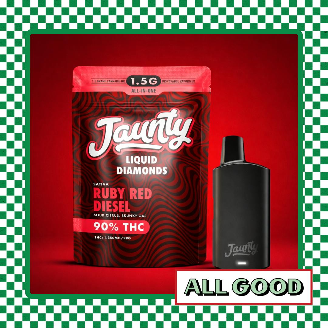 Jaunty | Ruby Red Diesel | AIO Vape | Diamonds | Sativa | 1.5g