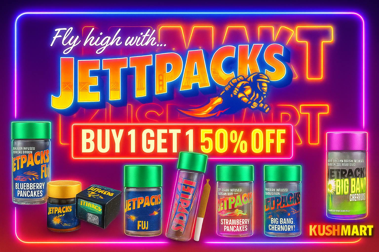 Jetpacks Buy 1 item Get 1 item at 50% Off!