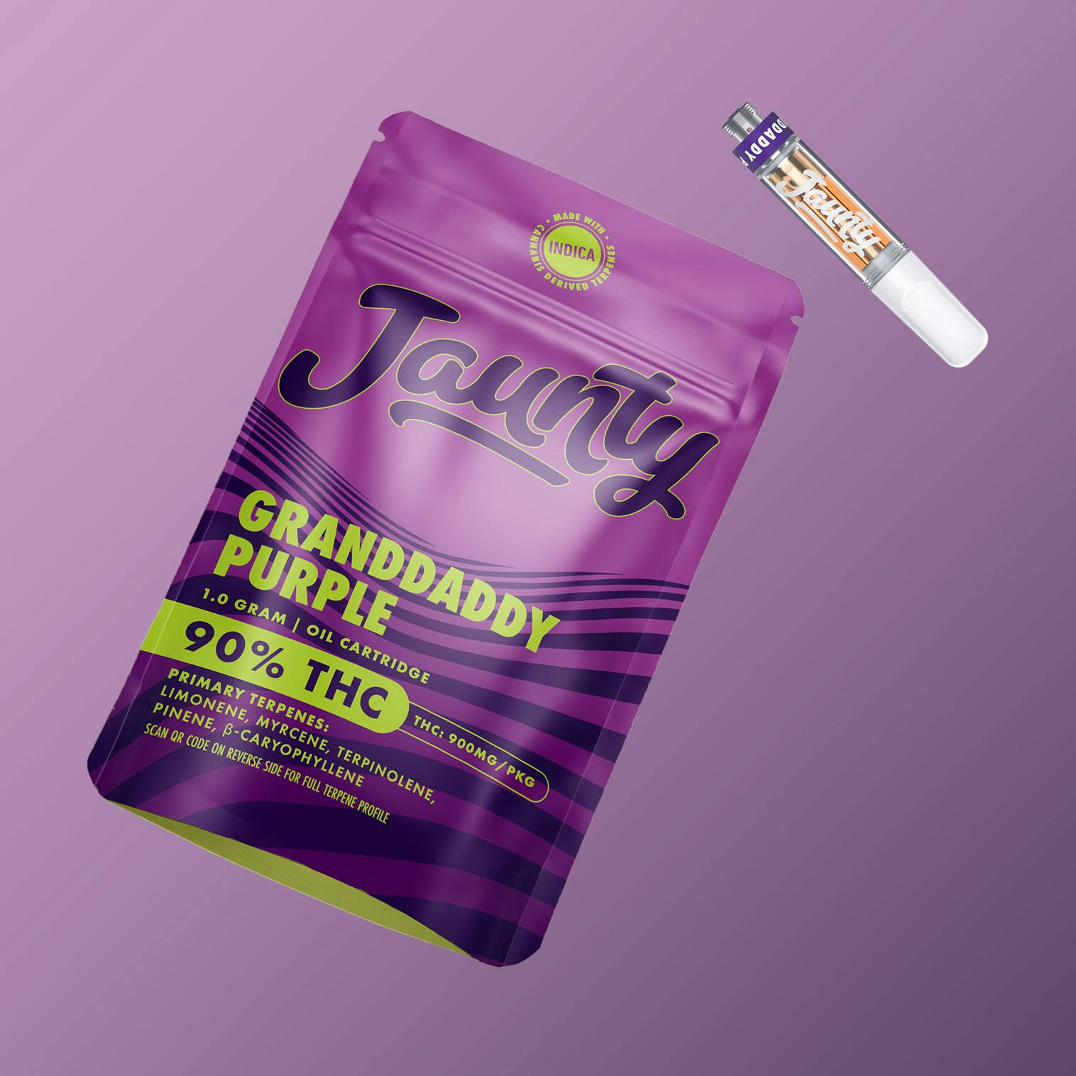 Jaunty | Grandaddy Purple | Oil Cartridge | Indica | 1.0g