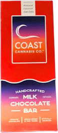 Coast Cannabis Co. Almond Coconut Sea Salt Milk Chocolate Bar 100mg - 100mg