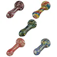 Ropes & Swirls Glass Spoon Pipe | 3.25" | Colors Vary