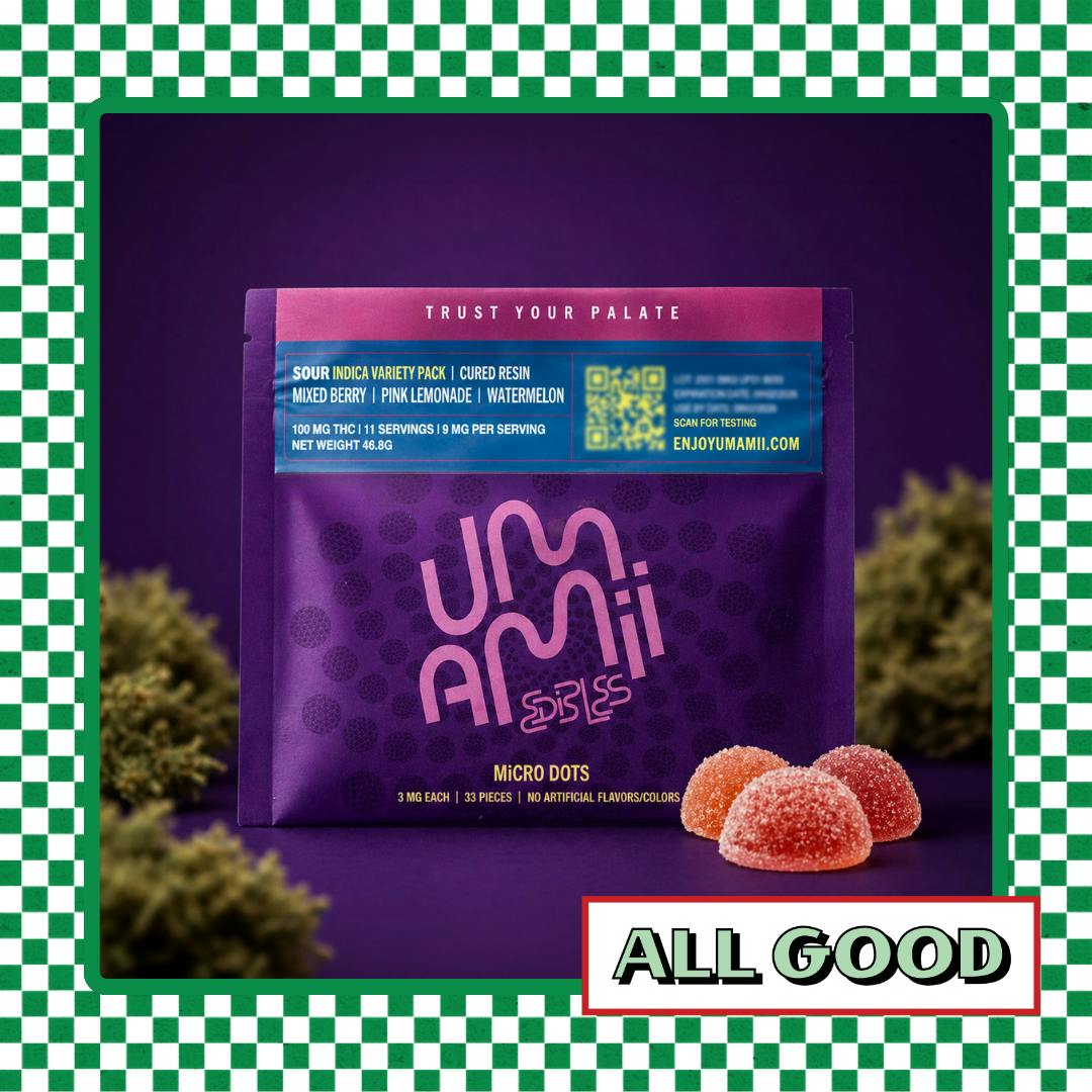 Unamii | Microdose 3mg Gummy | Indica | 99mg
