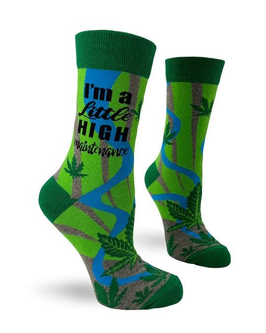 "I'M A LITTLE HIGHT MAINTENANCE" WOMEN'S CREW SOCKS