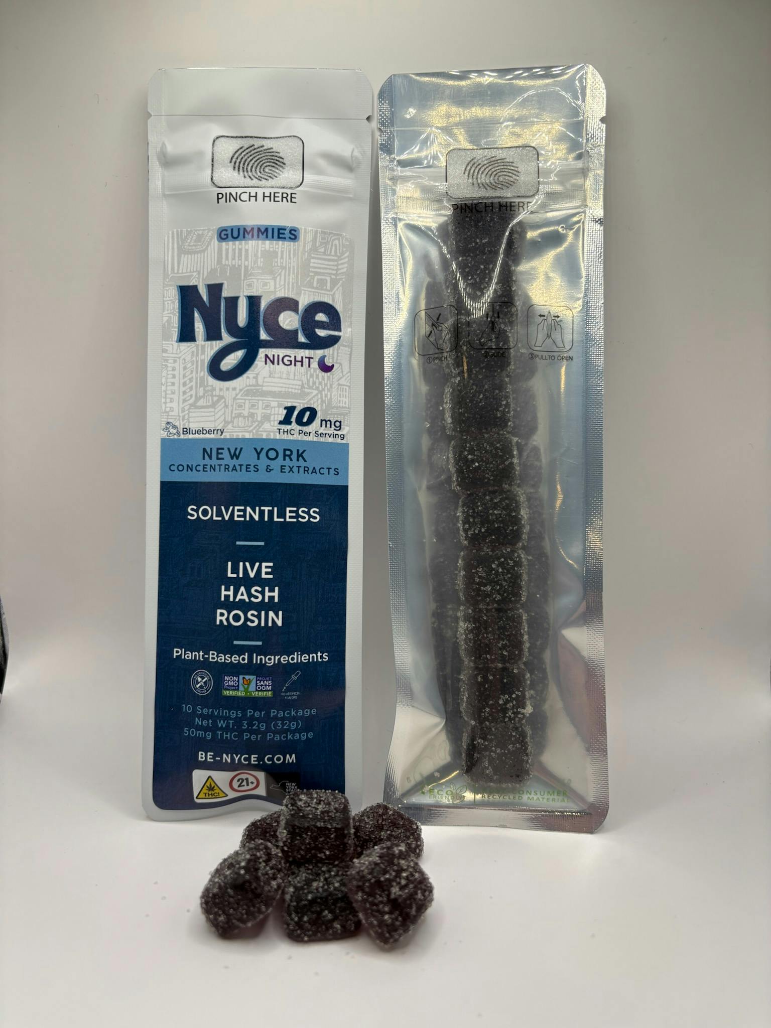 NYCE | Nighttime | Blueberry | Hash Rosin Gummies | 100mg